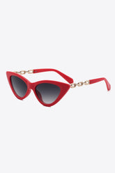 Chain Detail Cat-Eye Sunglasses - Shah S. Sahota